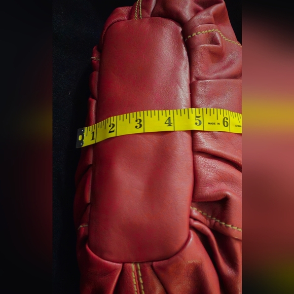 Tignanello Deep Red Leather Handbag - Picture 6 of 9